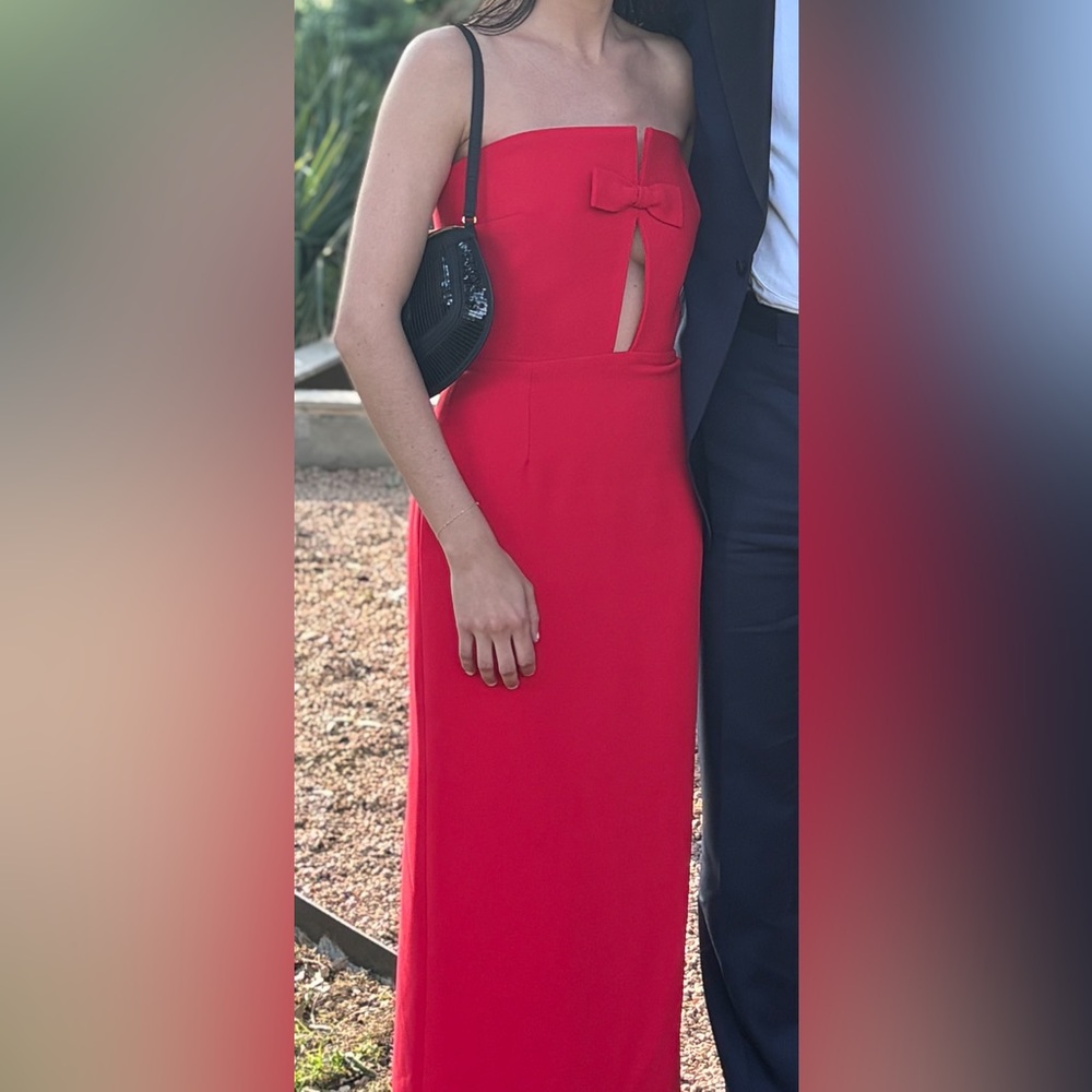 The New Arrivals Holly Tailored Column Gown in Red